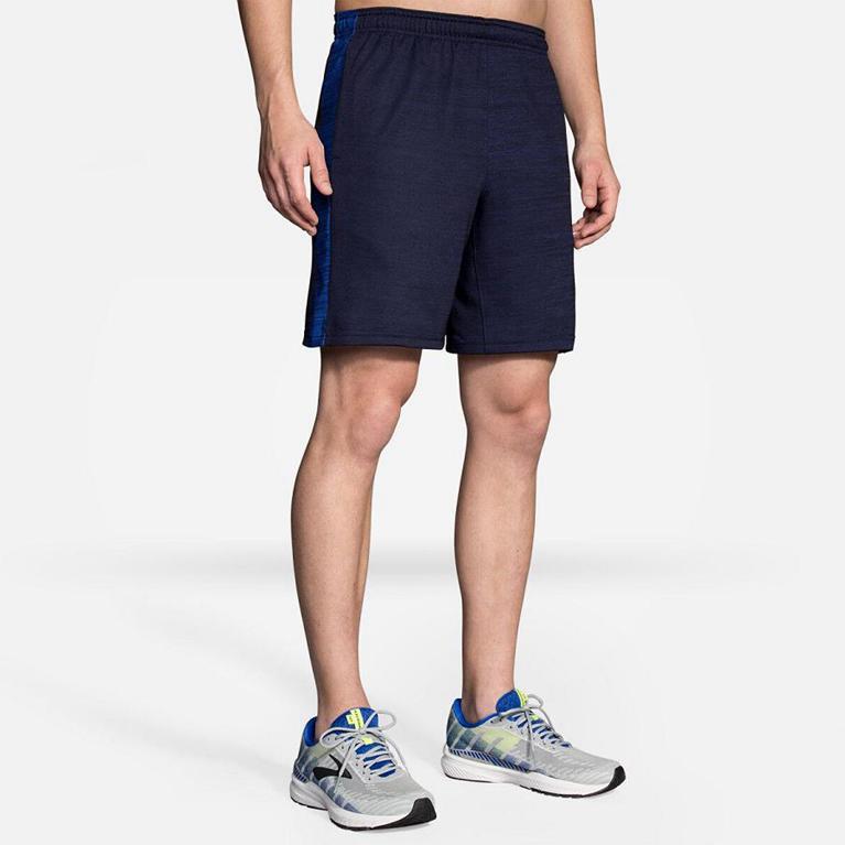 Brooks Mens Rep 8 Running Shorts - Grey (763480-OQG)